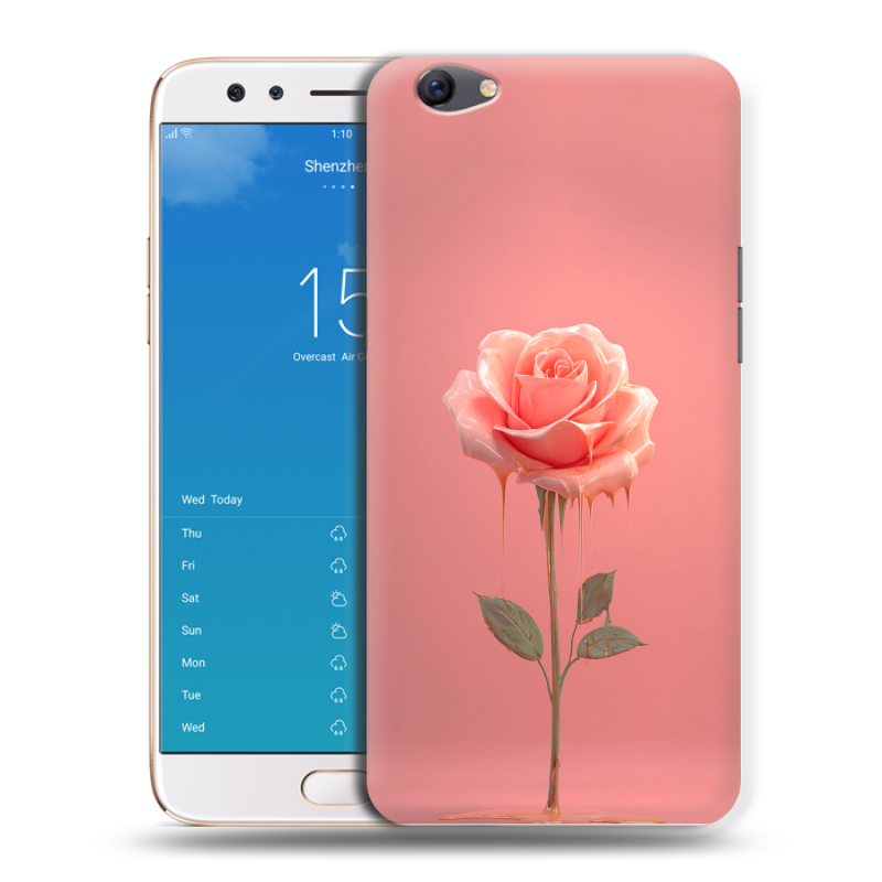Силиконовый чехол на OPPO F3 Plus с принтом Розовая роза Силиконовый чехол на OPPO F3 Plus с принтом Розовая роза