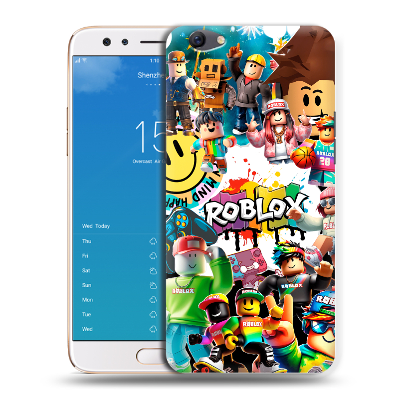 Силиконовый чехол на OPPO F3 Plus с принтом Roblox Роблокс Силиконовый чехол на OPPO F3 Plus с принтом Roblox Роблокс