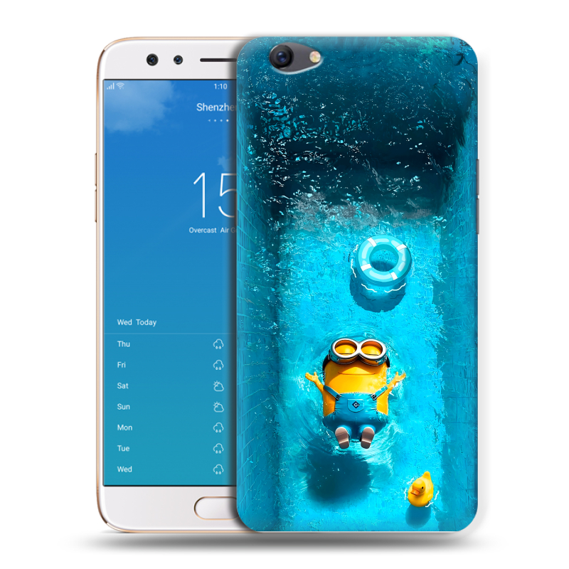 Пластиковый чехол на OPPO F3 Plus с принтом Миньоны Пластиковый чехол на OPPO F3 Plus с принтом Миньоны