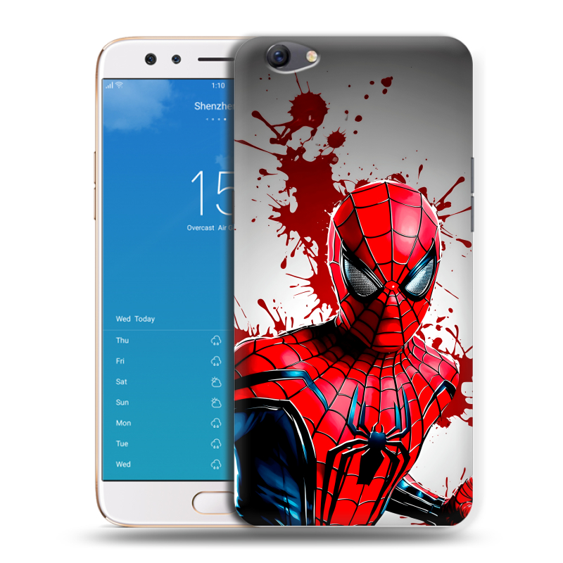 Силиконовый чехол на OPPO F3 Plus с принтом Spiderman Человек паук Силиконовый чехол на OPPO F3 Plus с принтом Spiderman Человек паук