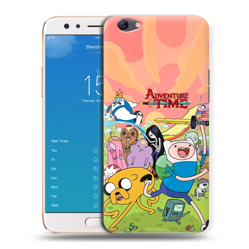 Силиконовый чехол на OPPO F3 Plus с принтом Adventure time Время приключений Силиконовый чехол на OPPO F3 Plus с принтом Adventure time Время приключений