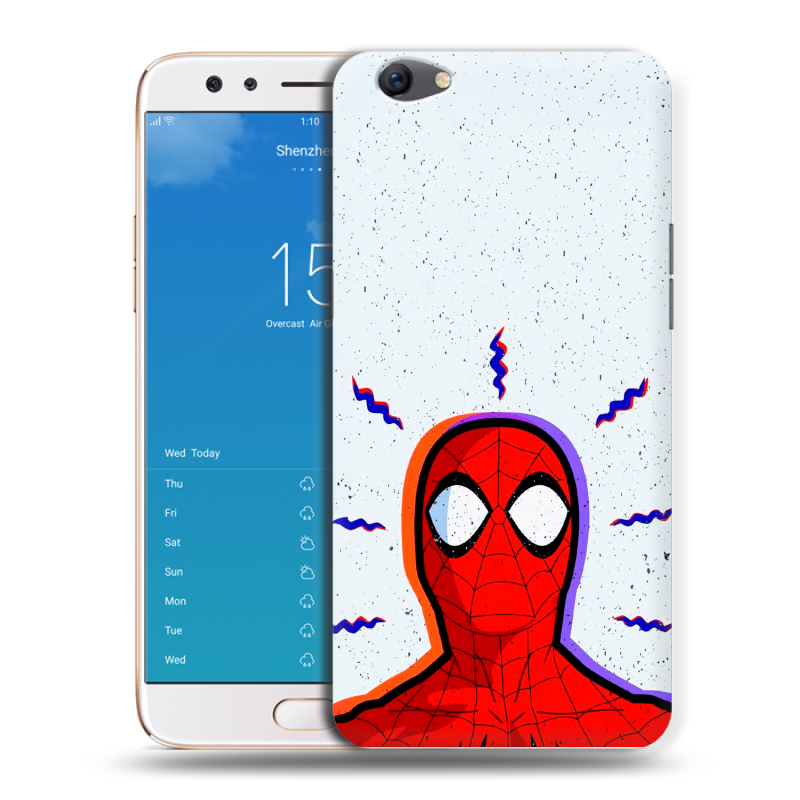 Пластиковый чехол на OPPO F3 Plus с принтом Spiderman Человек паук Пластиковый чехол на OPPO F3 Plus с принтом Spiderman Человек паук