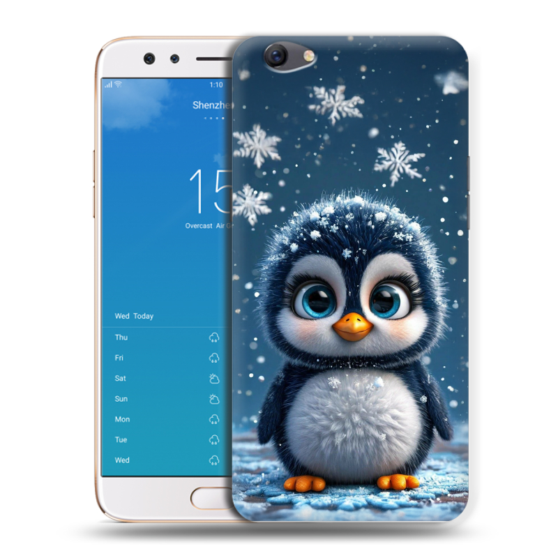 Силиконовый чехол на OPPO F3 Plus с принтом Новый год Силиконовый чехол на OPPO F3 Plus с принтом Новый год