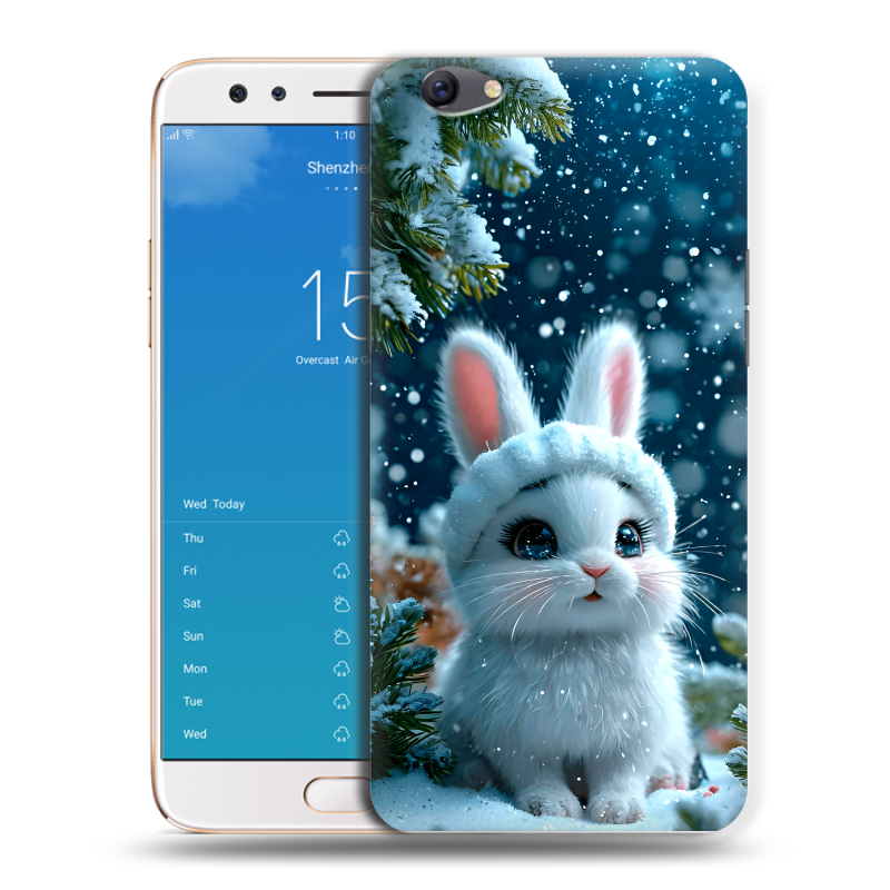 Пластиковый чехол на OPPO F3 Plus с принтом Новый год Пластиковый чехол на OPPO F3 Plus с принтом Новый год