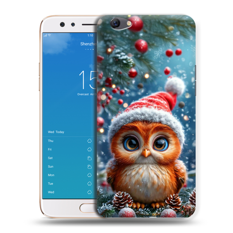 Силиконовый чехол на OPPO F3 Plus с принтом Новый год Силиконовый чехол на OPPO F3 Plus с принтом Новый год