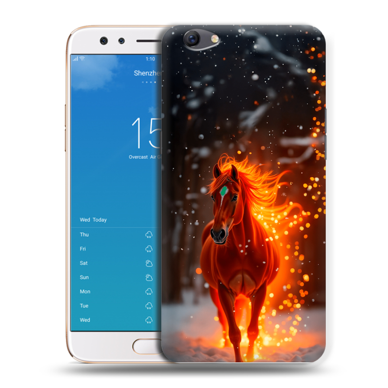 Силиконовый чехол на OPPO F3 Plus с принтом Новый год Силиконовый чехол на OPPO F3 Plus с принтом Новый год
