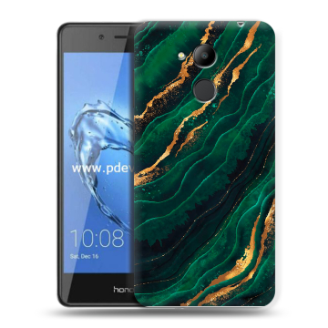 Пластиковый чехол на Huawei Honor 6C Pro с принтом Мрамор зеленое золото Пластиковый чехол на Huawei Honor 6C Pro с принтом Мрамор зеленое золото