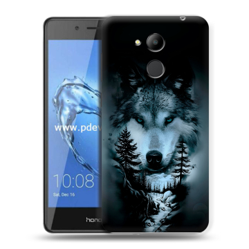 Пластиковый чехол на Huawei Honor 6C Pro с принтом Лесной волк Пластиковый чехол на Huawei Honor 6C Pro с принтом Лесной волк