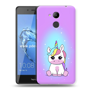 Пластиковый чехол на Huawei Honor 6C Pro с принтом Единорог Пластиковый чехол на Huawei Honor 6C Pro с принтом Единорог