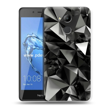 Пластиковый чехол на Huawei Honor 6C Pro с принтом Черные кристаллы Пластиковый чехол на Huawei Honor 6C Pro с принтом Черные кристаллы