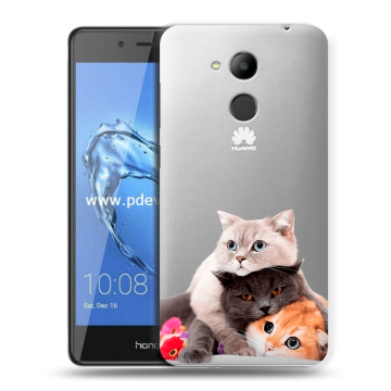 Пластиковый чехол на Huawei Honor 6C Pro с принтом Кошки Пластиковый чехол на Huawei Honor 6C Pro с принтом Кошки