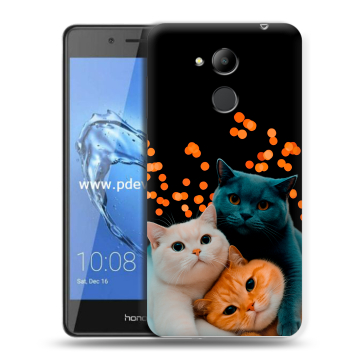 Пластиковый чехол на Huawei Honor 6C Pro с принтом Кошки Пластиковый чехол на Huawei Honor 6C Pro с принтом Кошки
