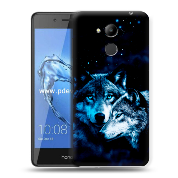 Пластиковый чехол на Huawei Honor 6C Pro с принтом Волки Пластиковый чехол на Huawei Honor 6C Pro с принтом Волки