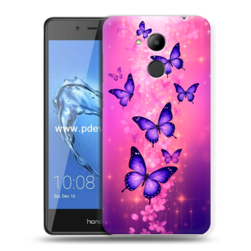 Пластиковый чехол на Huawei Honor 6C Pro с принтом Бабочки Пластиковый чехол на Huawei Honor 6C Pro с принтом Бабочки
