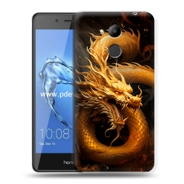 Пластиковый чехол на Huawei Honor 6C Pro с принтом Золотой дракон Пластиковый чехол на Huawei Honor 6C Pro с принтом Золотой дракон