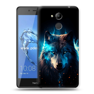 Пластиковый чехол на Huawei Honor 6C Pro с принтом Волк ночной
