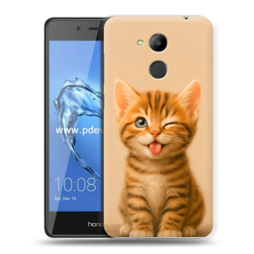 Пластиковый чехол на Huawei Honor 6C Pro с принтом котенок Пластиковый чехол на Huawei Honor 6C Pro с принтом котенок
