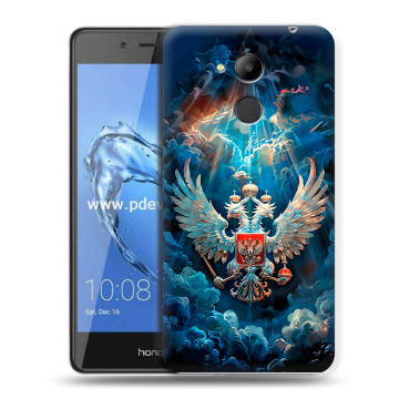 Пластиковый чехол на Huawei Honor 6C Pro с принтом Герб флаг России Пластиковый чехол на Huawei Honor 6C Pro с принтом Герб флаг России