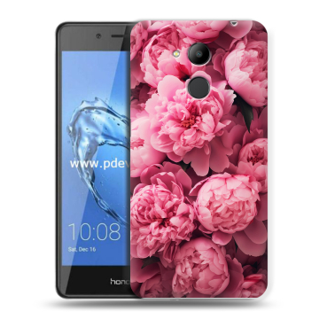Пластиковый чехол на Huawei Honor 6C Pro с принтом цветы пионы Пластиковый чехол на Huawei Honor 6C Pro с принтом цветы пионы
