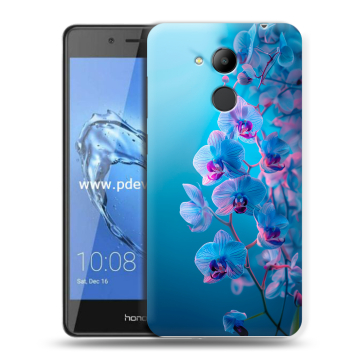 Пластиковый чехол на Huawei Honor 6C Pro с принтом голубые орхидеи Пластиковый чехол на Huawei Honor 6C Pro с принтом голубые орхидеи