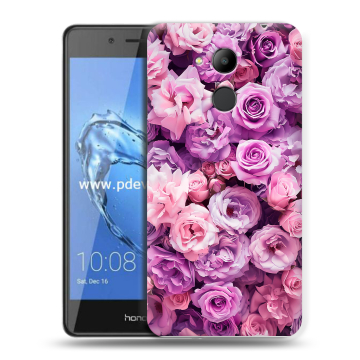 Пластиковый чехол на Huawei Honor 6C Pro с принтом лавандовые розы
