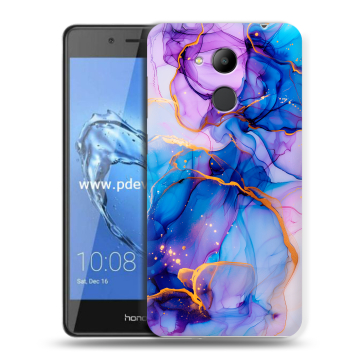 Пластиковый чехол на Huawei Honor 6C Pro с принтом синий мрамор Пластиковый чехол на Huawei Honor 6C Pro с принтом синий мрамор