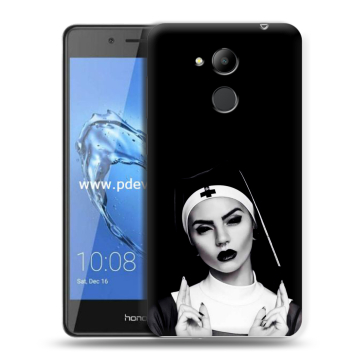 Пластиковый чехол на Huawei Honor 6C Pro с принтом монашка Пластиковый чехол на Huawei Honor 6C Pro с принтом монашка
