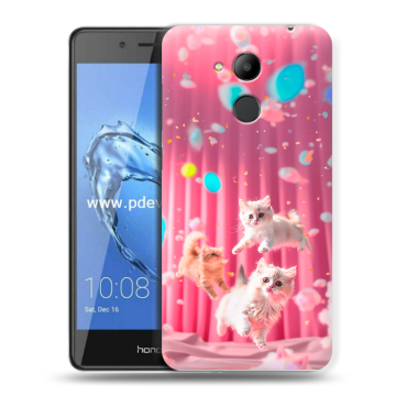Пластиковый чехол на Huawei Honor 6C Pro с принтом милые котики