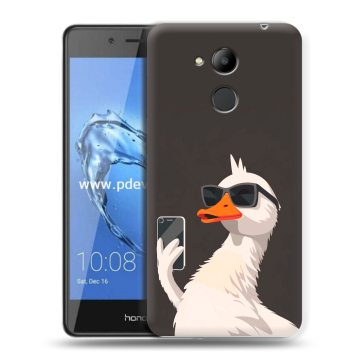 Пластиковый чехол на Huawei Honor 6C Pro с принтом утка в очках Пластиковый чехол на Huawei Honor 6C Pro с принтом утка в очках