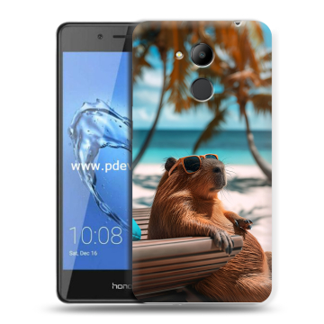 Пластиковый чехол на Huawei Honor 6C Pro с принтом Капибара Пластиковый чехол на Huawei Honor 6C Pro с принтом Капибара