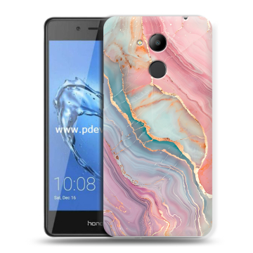Пластиковый чехол на Huawei Honor 6C Pro с принтом розовый мрамор Пластиковый чехол на Huawei Honor 6C Pro с принтом розовый мрамор