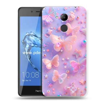 Пластиковый чехол на Huawei Honor 6C Pro с принтом Бабочки