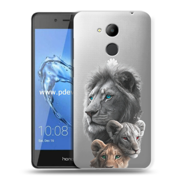 Пластиковый чехол на Huawei Honor 6C Pro с принтом Львы