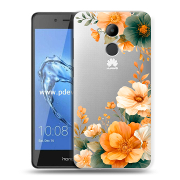 Пластиковый чехол на Huawei Honor 6C Pro с принтом Цветы принт