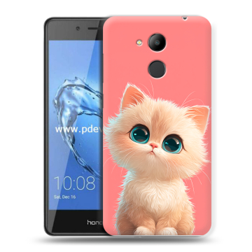 Пластиковый чехол на Huawei Honor 6C Pro с принтом Розовый котенок