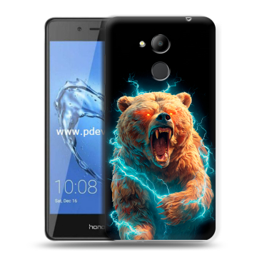 Пластиковый чехол на Huawei Honor 6C Pro с принтом Медведь