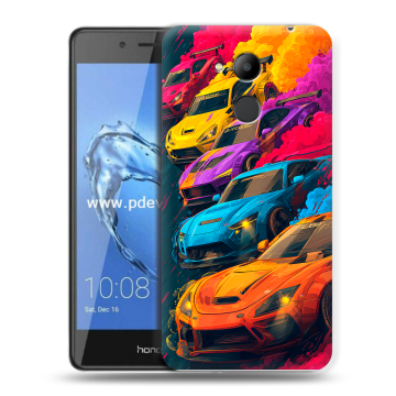 Пластиковый чехол на Huawei Honor 6C Pro с принтом Тачки