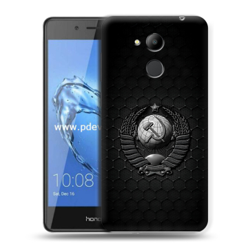 Пластиковый чехол на Huawei Honor 6C Pro с принтом Герб Флаг СССР