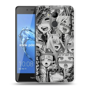 Пластиковый чехол на Huawei Honor 6C Pro с принтом Ahegao Ахегао Аниме