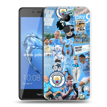Пластиковый чехол на Huawei Honor 6C Pro с принтом Man City Манчестер Сити