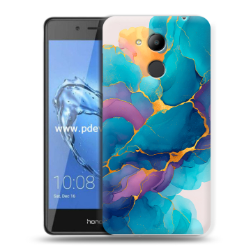 Пластиковый чехол на Huawei Honor 6C Pro с принтом Мрамор блестки