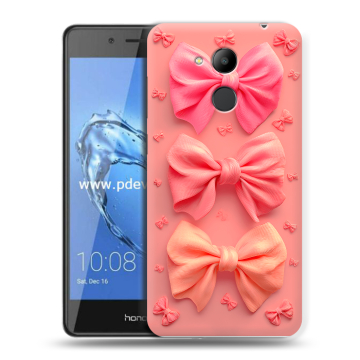 Пластиковый чехол на Huawei Honor 6C Pro с принтом Розовые бантики Пластиковый чехол на Huawei Honor 6C Pro с принтом Розовые бантики