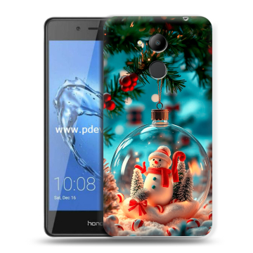 Пластиковый чехол на Huawei Honor 6C Pro с принтом Новый год