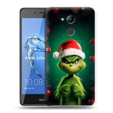 Пластиковый чехол на Huawei Honor 6C Pro с принтом Гринч Новый год Рождество