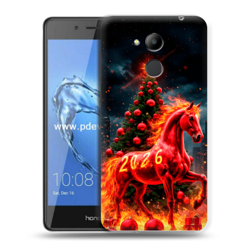 Пластиковый чехол на Huawei Honor 6C Pro с принтом Новый год