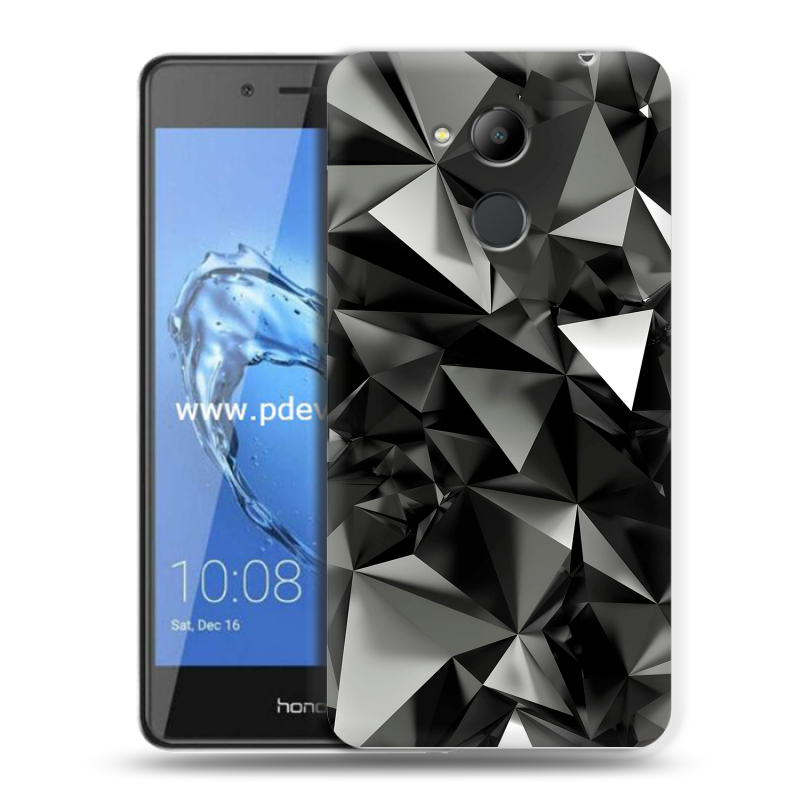 Пластиковый чехол на Huawei Honor 6C Pro с принтом Черные кристаллы Пластиковый чехол на Huawei Honor 6C Pro с принтом Черные кристаллы