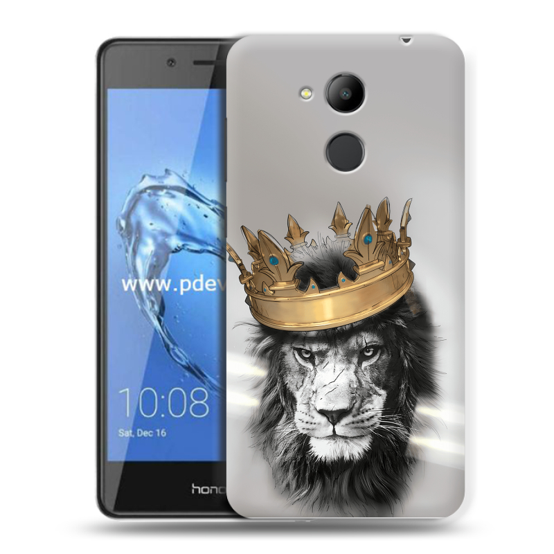 Пластиковый чехол на Huawei Honor 6C Pro с принтом Лев с короной Пластиковый чехол на Huawei Honor 6C Pro с принтом Лев с короной