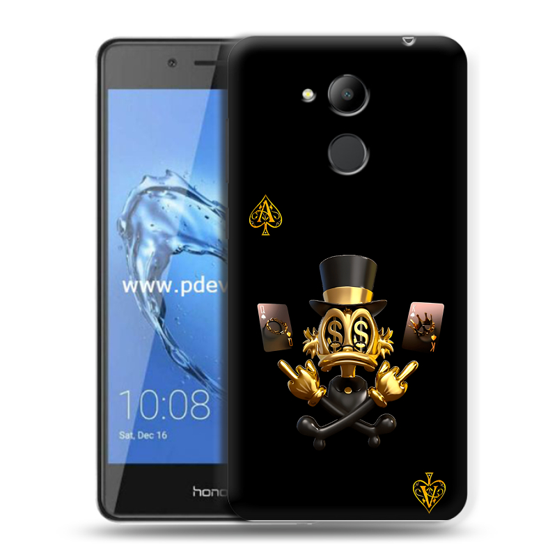 Пластиковый чехол на Huawei Honor 6C Pro с принтом Золотой скрудж макдак Пластиковый чехол на Huawei Honor 6C Pro с принтом Золотой скрудж макдак