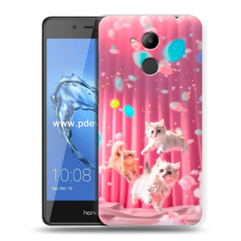 Пластиковый чехол на Huawei Honor 6C Pro с принтом милые котики Пластиковый чехол на Huawei Honor 6C Pro с принтом милые котики