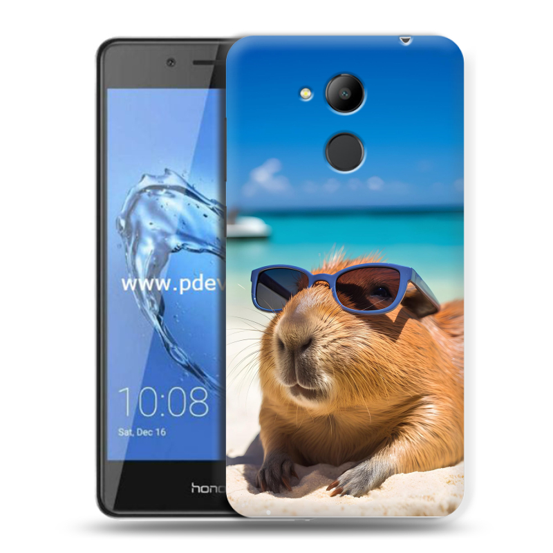 Пластиковый чехол на Huawei Honor 6C Pro с принтом Капибара Пластиковый чехол на Huawei Honor 6C Pro с принтом Капибара